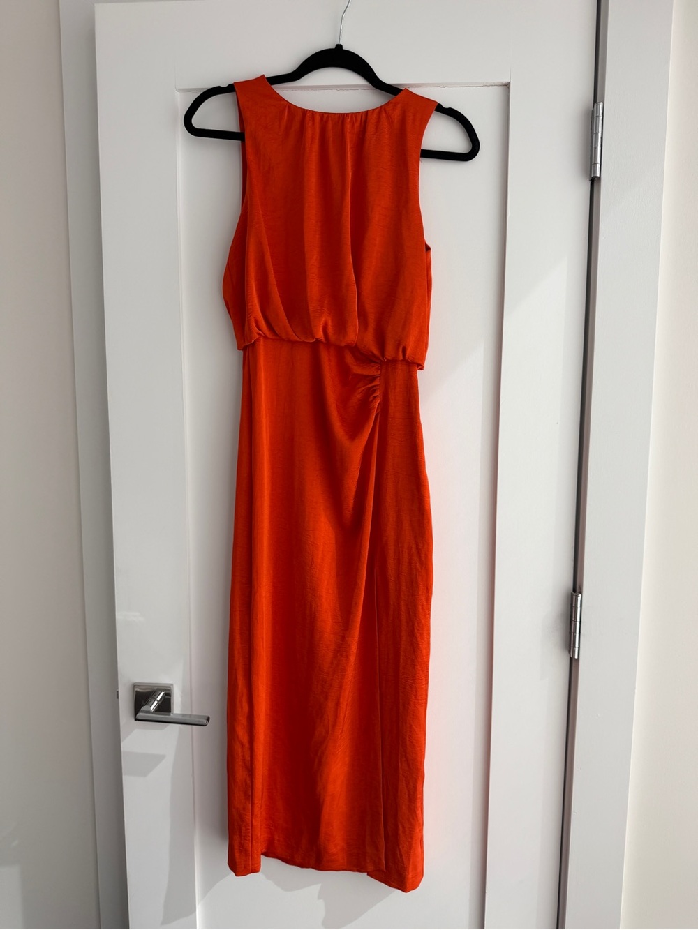 Zara Vibrant Orange Sleeveless Maxi Dress